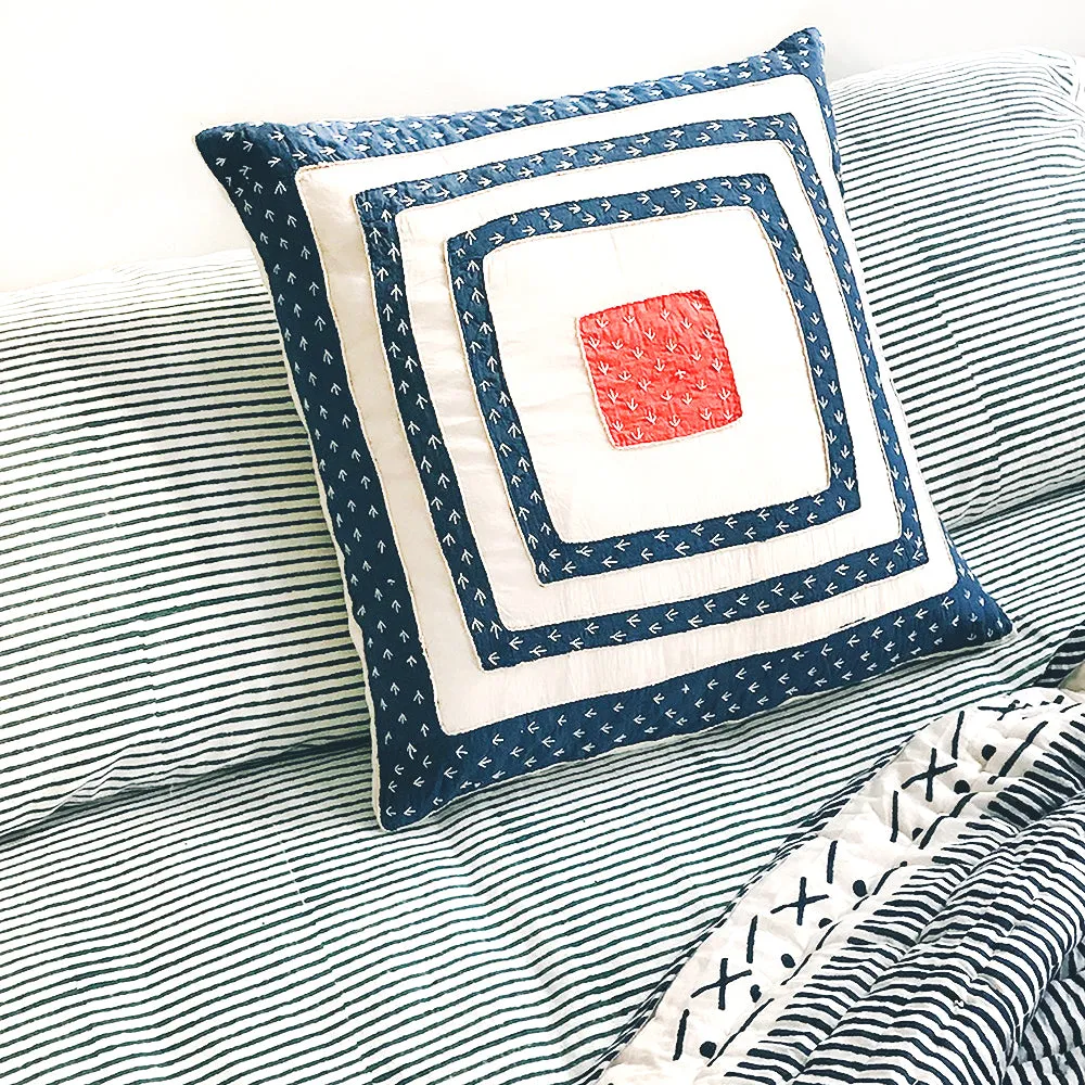 Proud Mary for Tilonia® Appliqué Pillow Cover - Blue