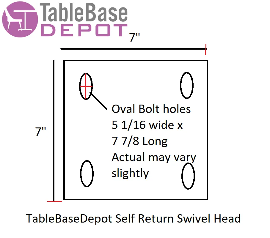 Standard Chrome Bolt Down Swivel Stool Base