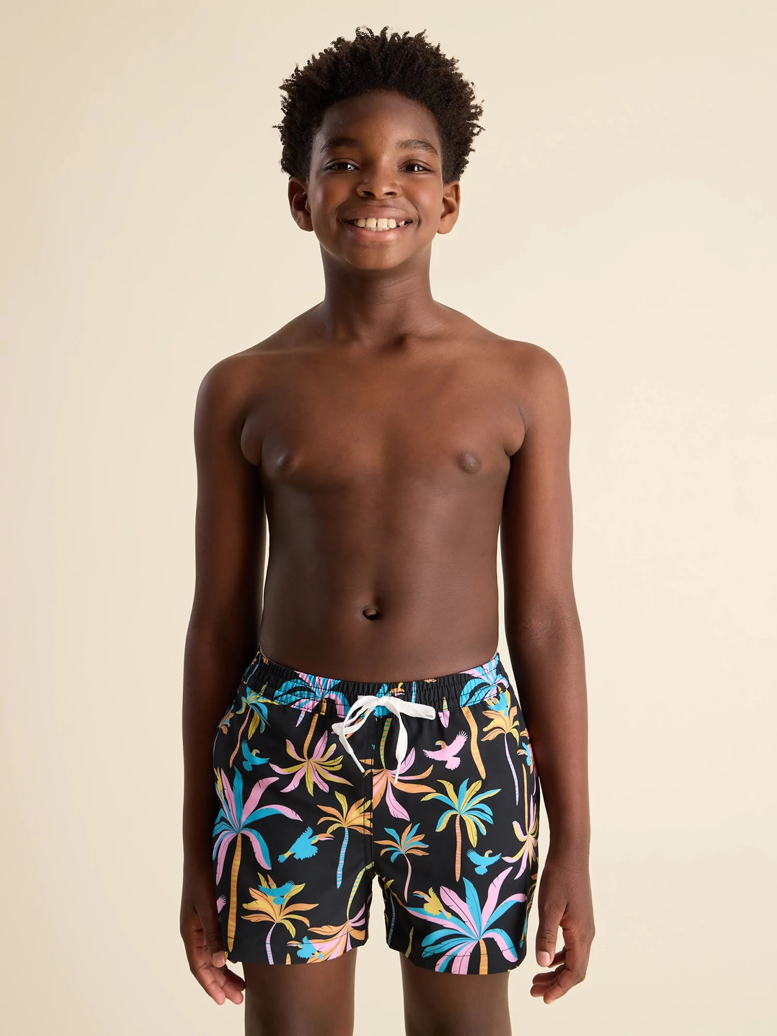The Black Light Nights (Boys Lined Classic Swim Trunk- Shorter)