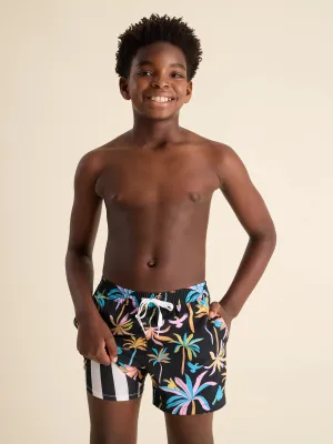 The Black Light Nights (Boys Lined Classic Swim Trunk- Shorter)