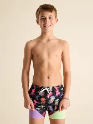 The Don't Be Jellies (Boys Lined Classic Swim Trunk- Shorter)