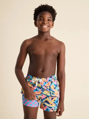 The Exploding Nachos (Boys Lined Classic Swim Trunk- Shorter)