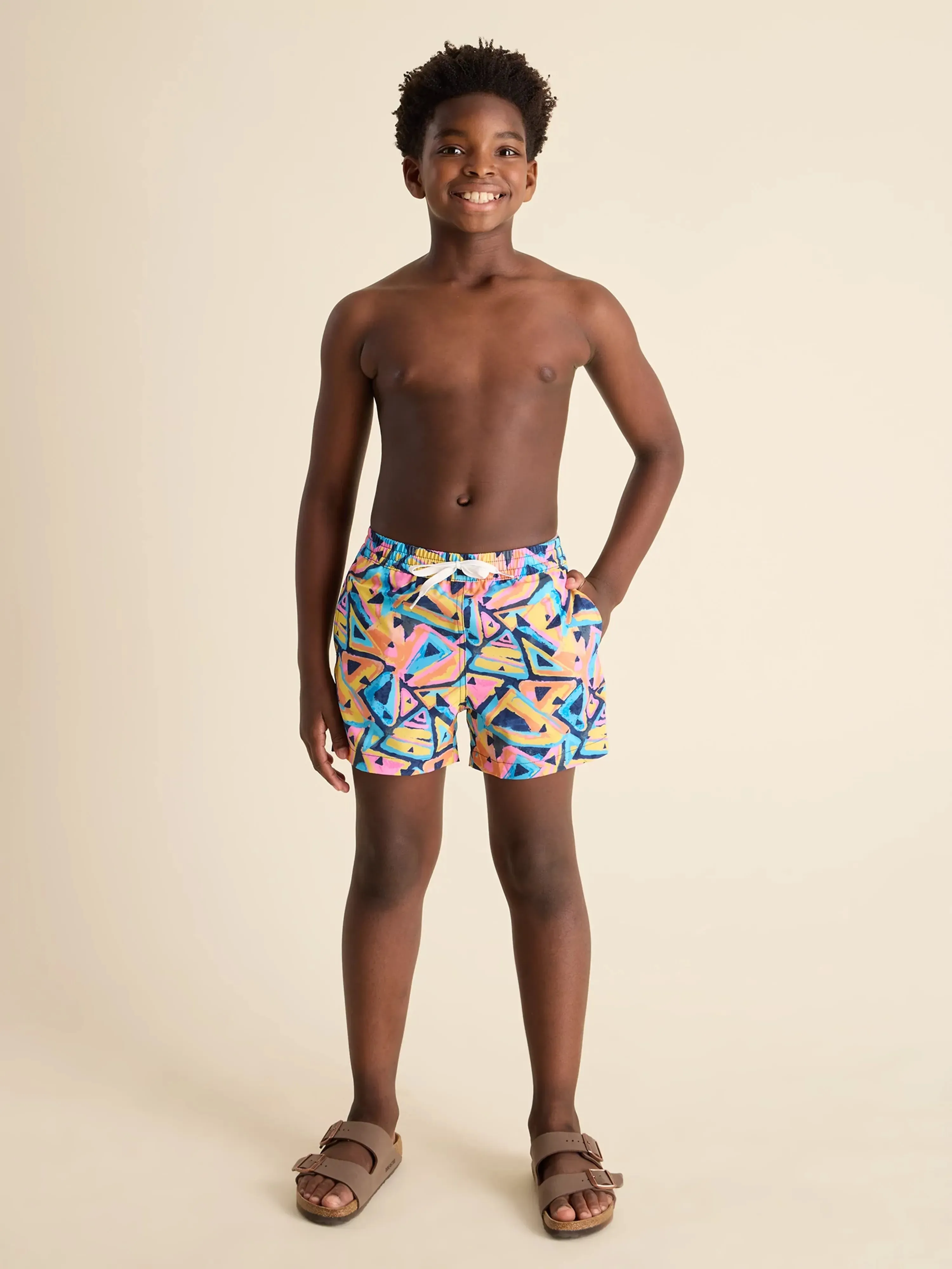 The Exploding Nachos (Boys Lined Classic Swim Trunk- Shorter)