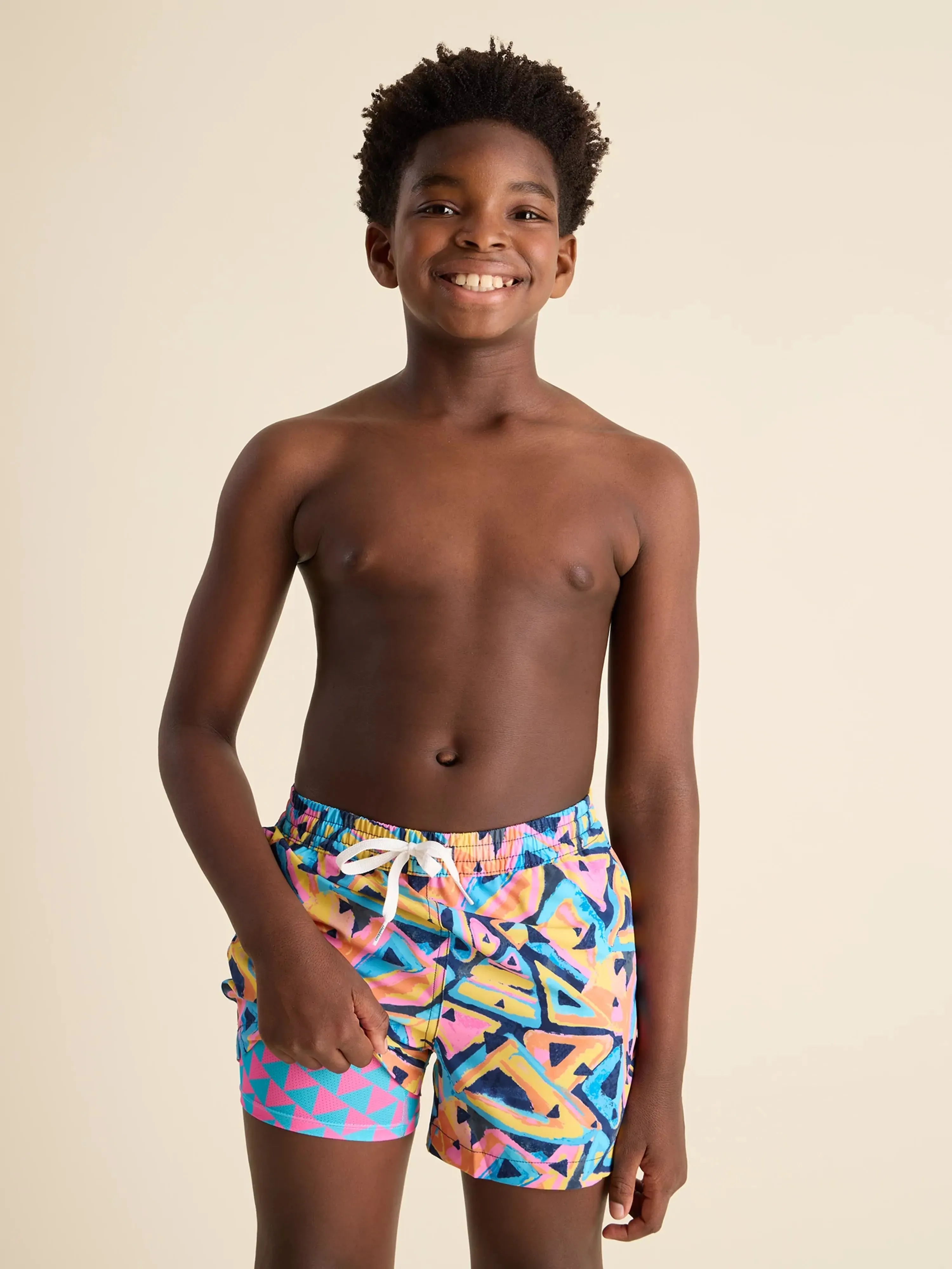The Exploding Nachos (Boys Lined Classic Swim Trunk- Shorter)