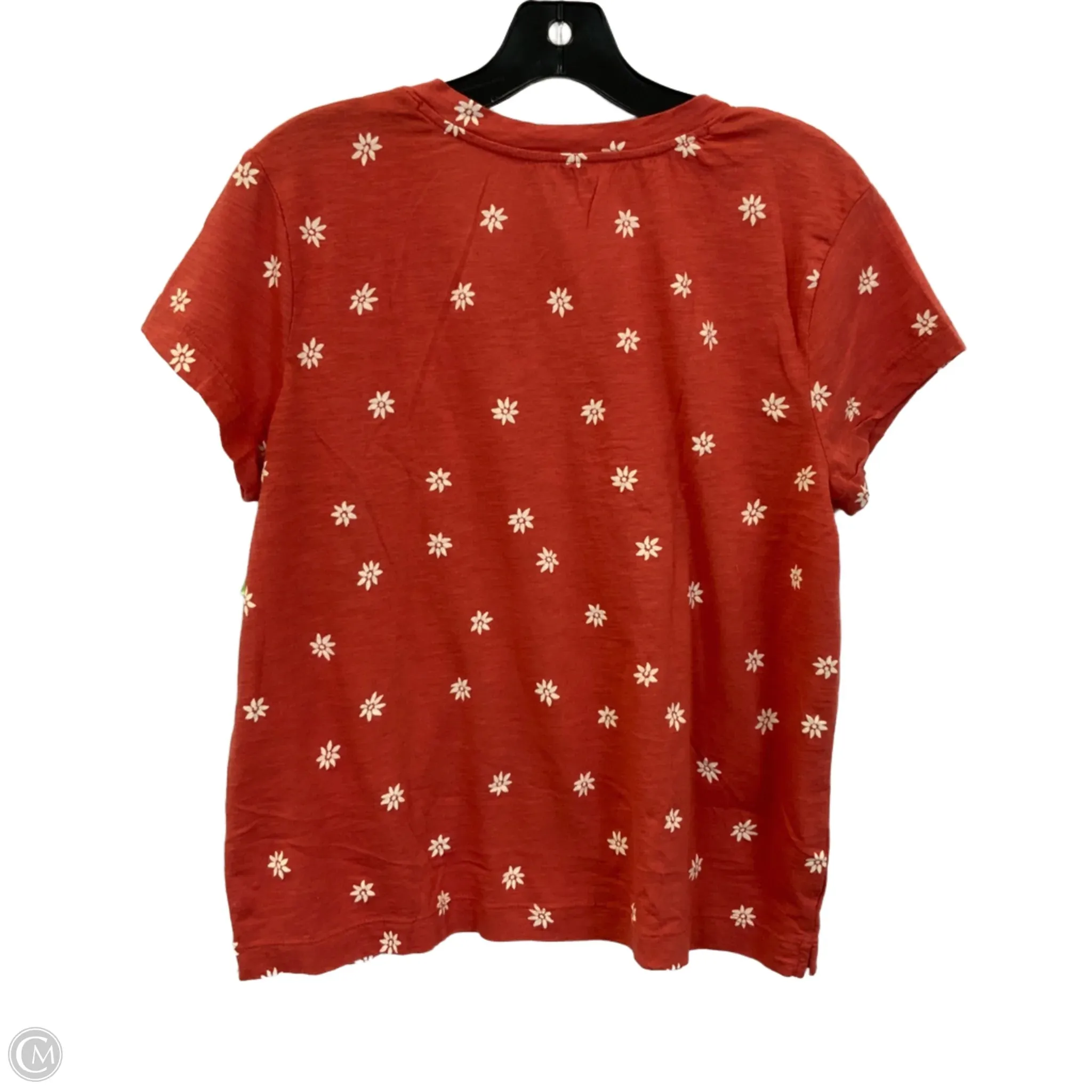 Top Short Sleeve Basic By Loft In Orange, Size: L