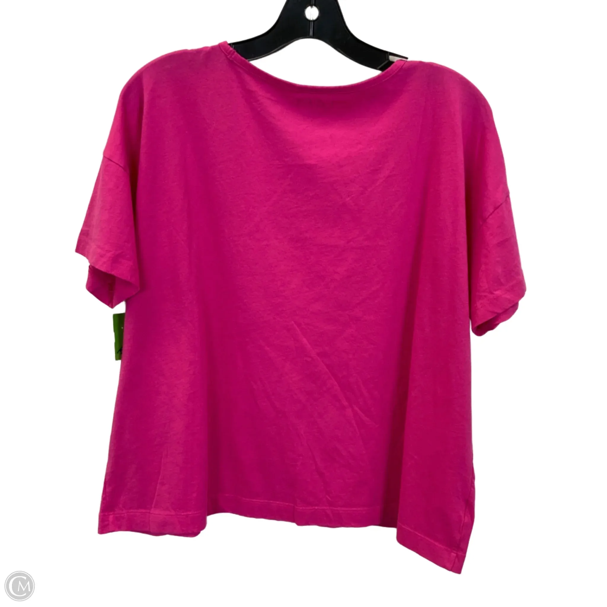 Top Short Sleeve Basic By Loft In Pink, Size: L