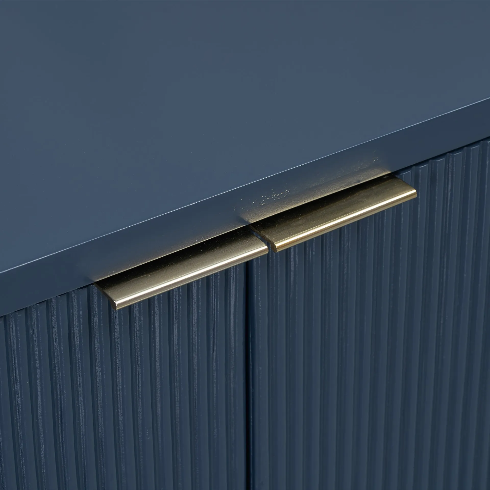 Vertical Stripes Entryway, Hallway Console and Wavy Design of a Four-Door Cabinet