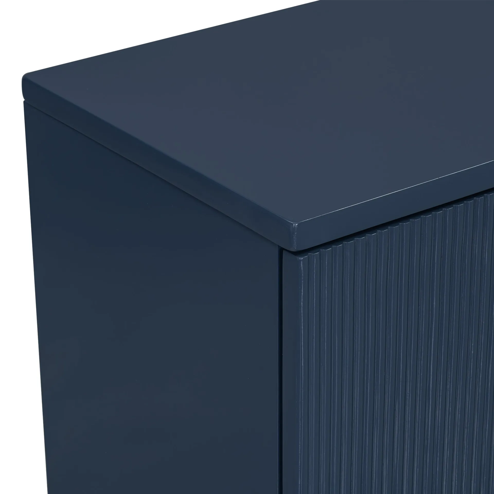 Vertical Stripes Entryway, Hallway Console and Wavy Design of a Four-Door Cabinet